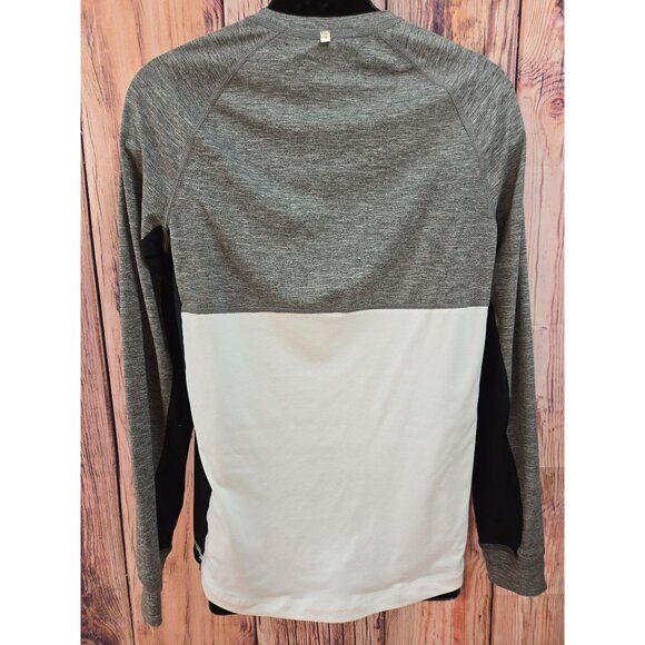 American Eagle Flex Long Sleeve Shirt Small Gray & White - Picture 2 of 7